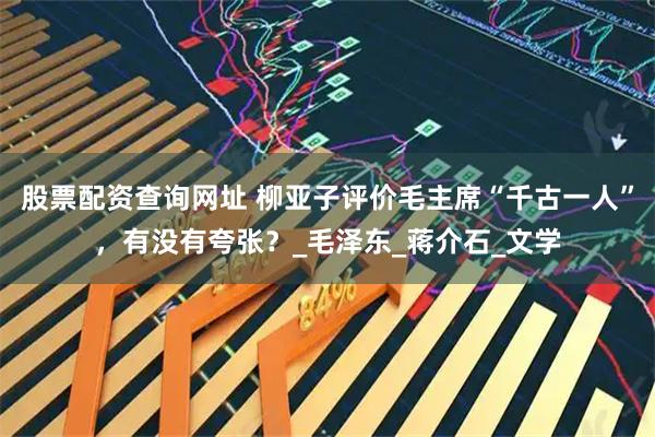 股票配资查询网址 柳亚子评价毛主席“千古一人”，有没有夸张？_毛泽东_蒋介石_文学