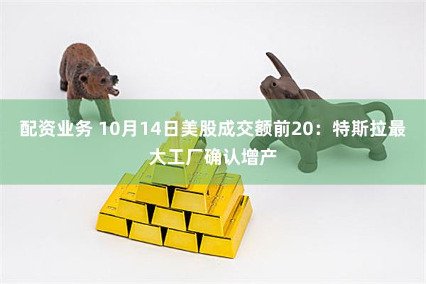 配资业务 10月14日美股成交额前20：特斯拉最大工厂确认增产